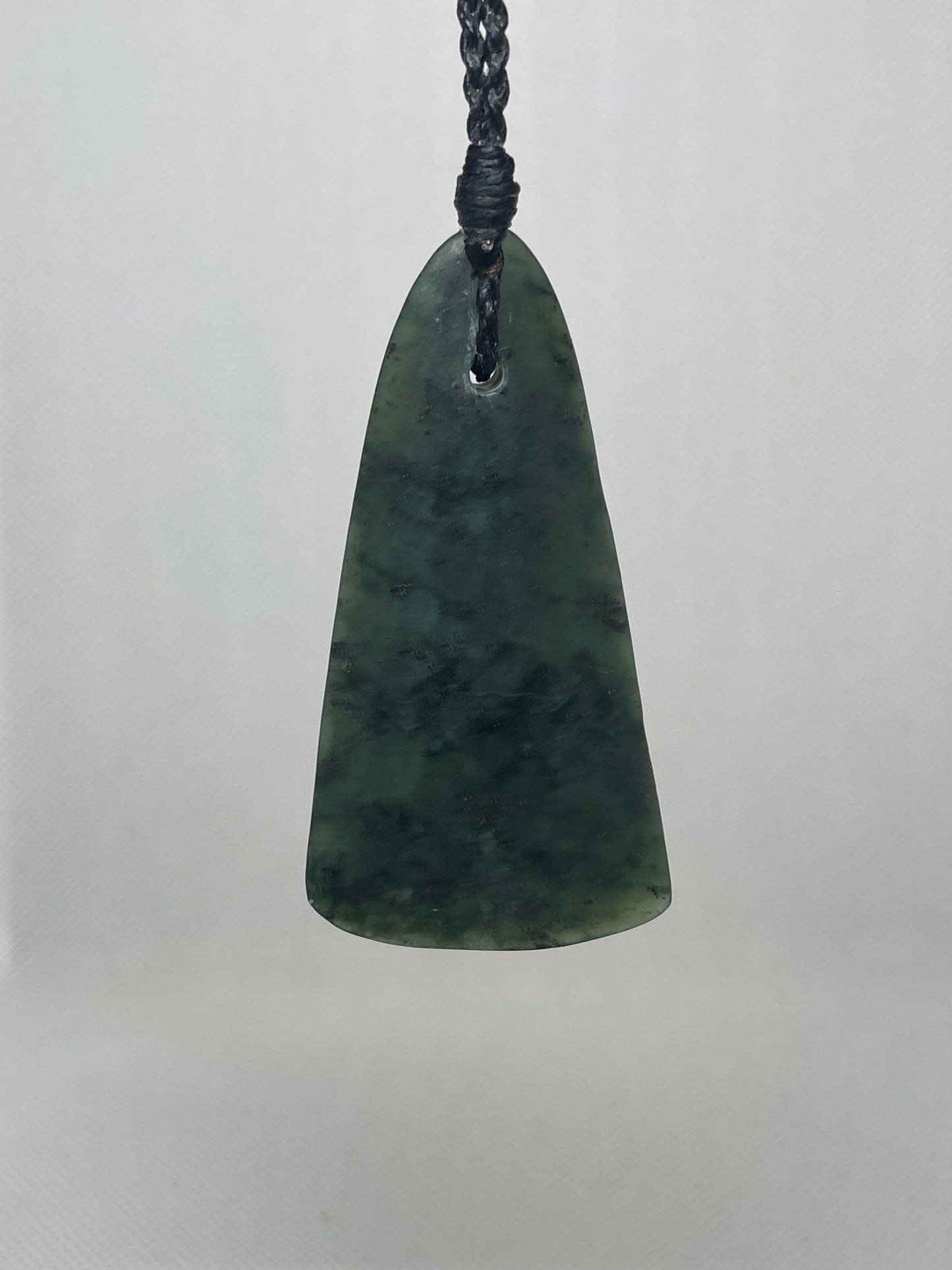 Curved Dark Hapopo Pounamu Toki (Adze)- Carved by Hemi