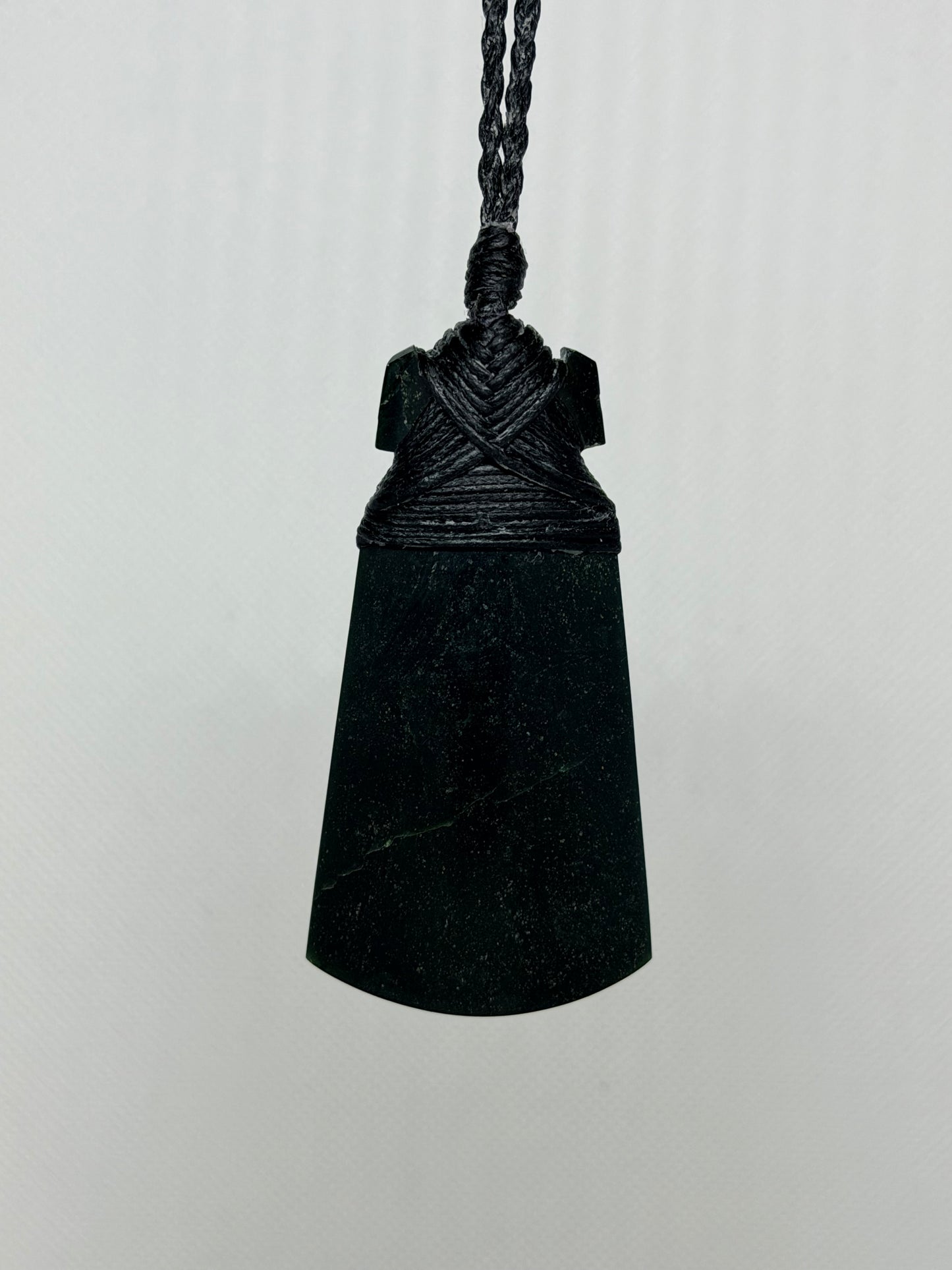 Hokitika Black Serpentine Straight Toki (Adze) – Carved by Hemi