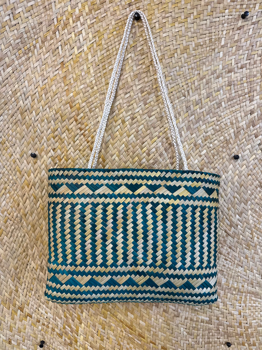 Rāranga Kete – Traditional Māori Woven Basket Bag | Custom Colours &amp; Sizes Available