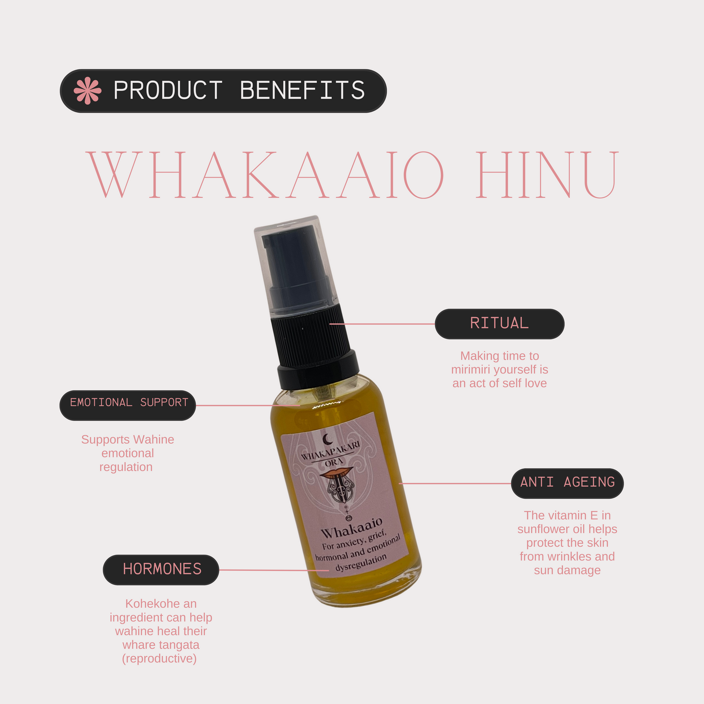 Whakaaio Hinu (oil) – Gentle Care for Emotional Balance