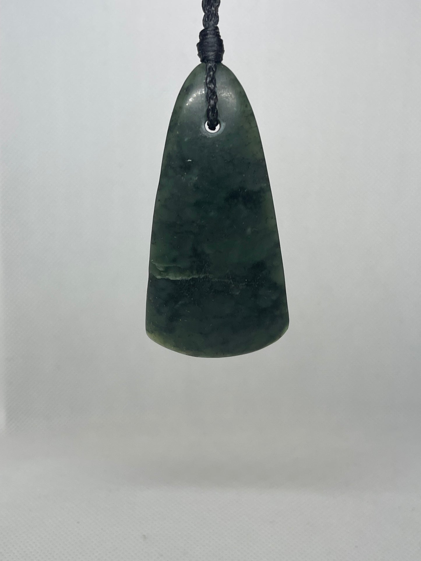 Curved Dark Hapopo Pounamu Toki (Adze)- Carved by Hemi