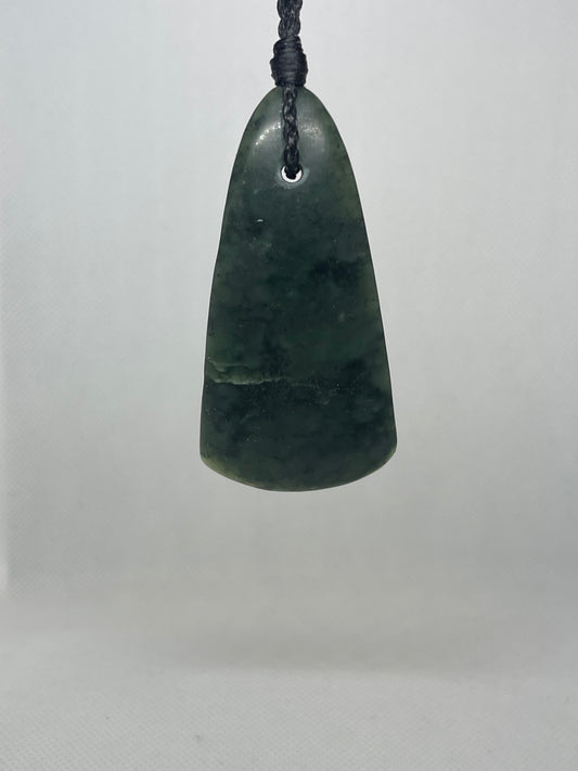 Curved Dark Hapopo Pounamu Toki (Adze)- Carved by Hemi
