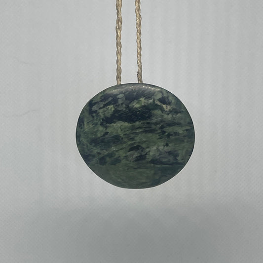 Serpentine Pounamu Rakaunui / Porowhita (Circle) - Carved by Hemi