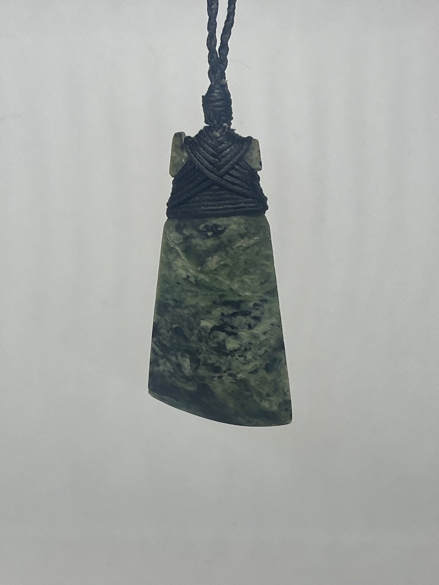 Serpentine Straight-Curved Toki (Adze) - Carved by Hemi