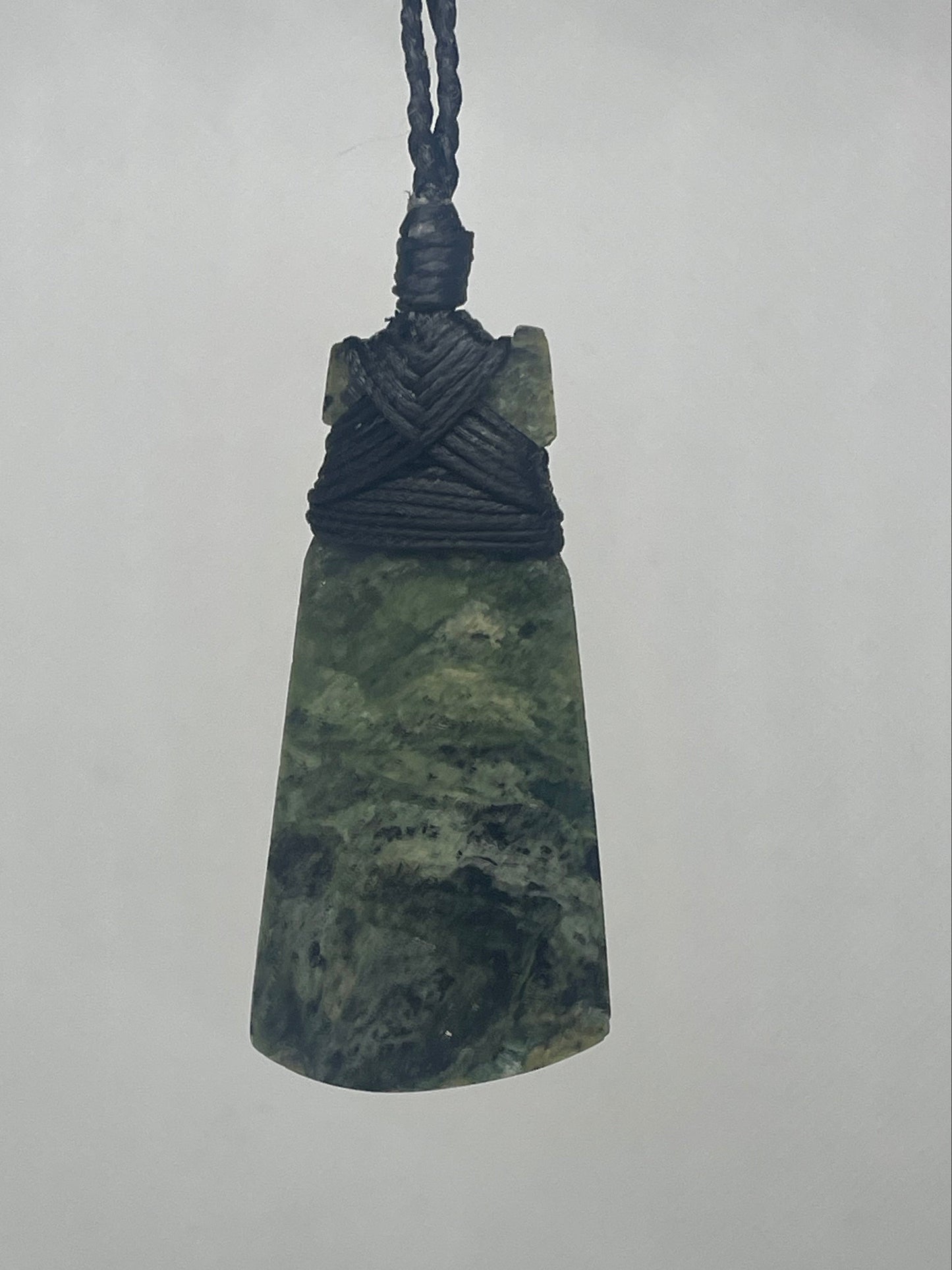 Serpentine Straight-Curved Toki (Adze) - Carved by Hemi