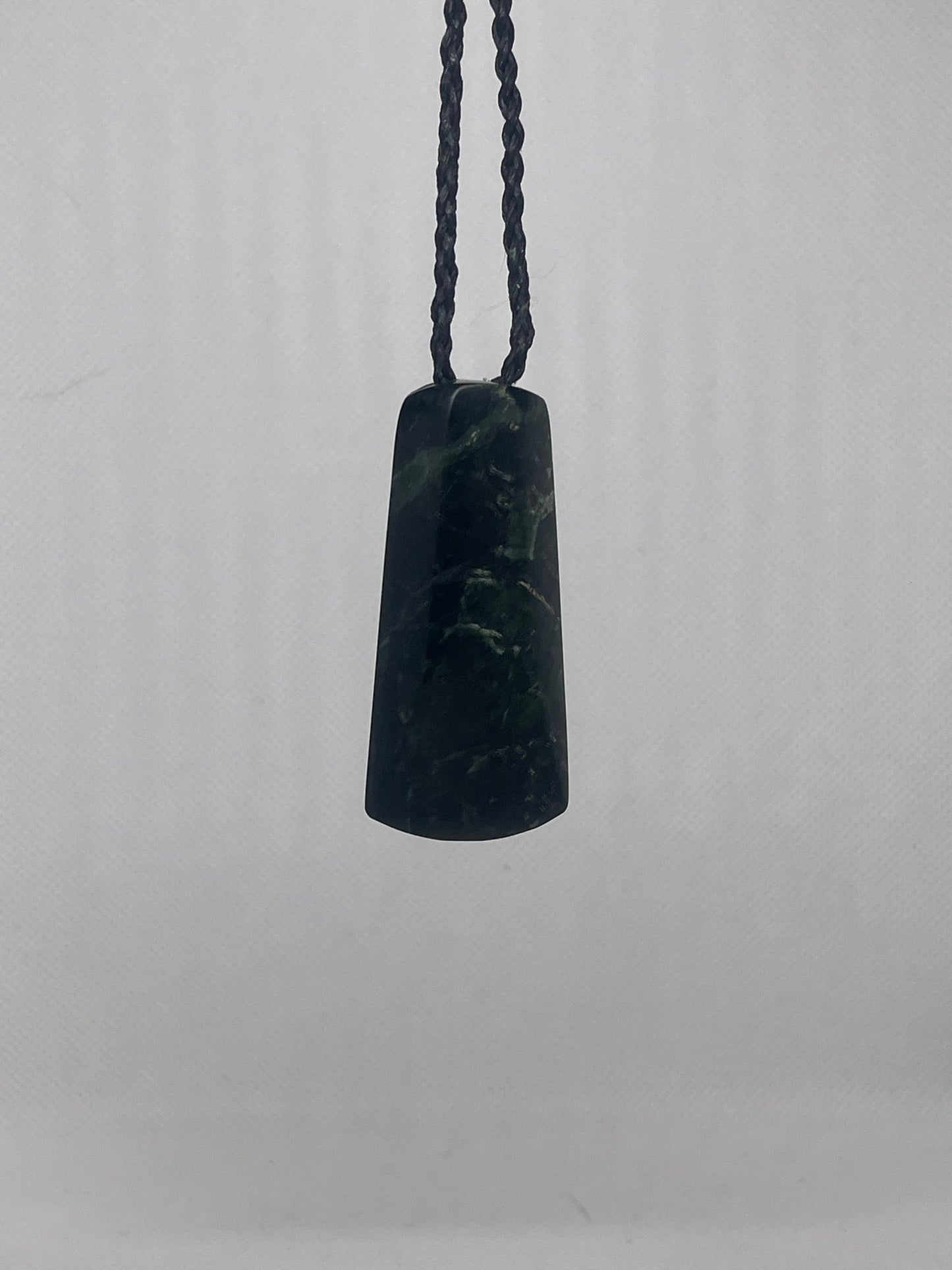 Black Hokitika Serpentine Medium Toki (Adze) - carved by Hemi