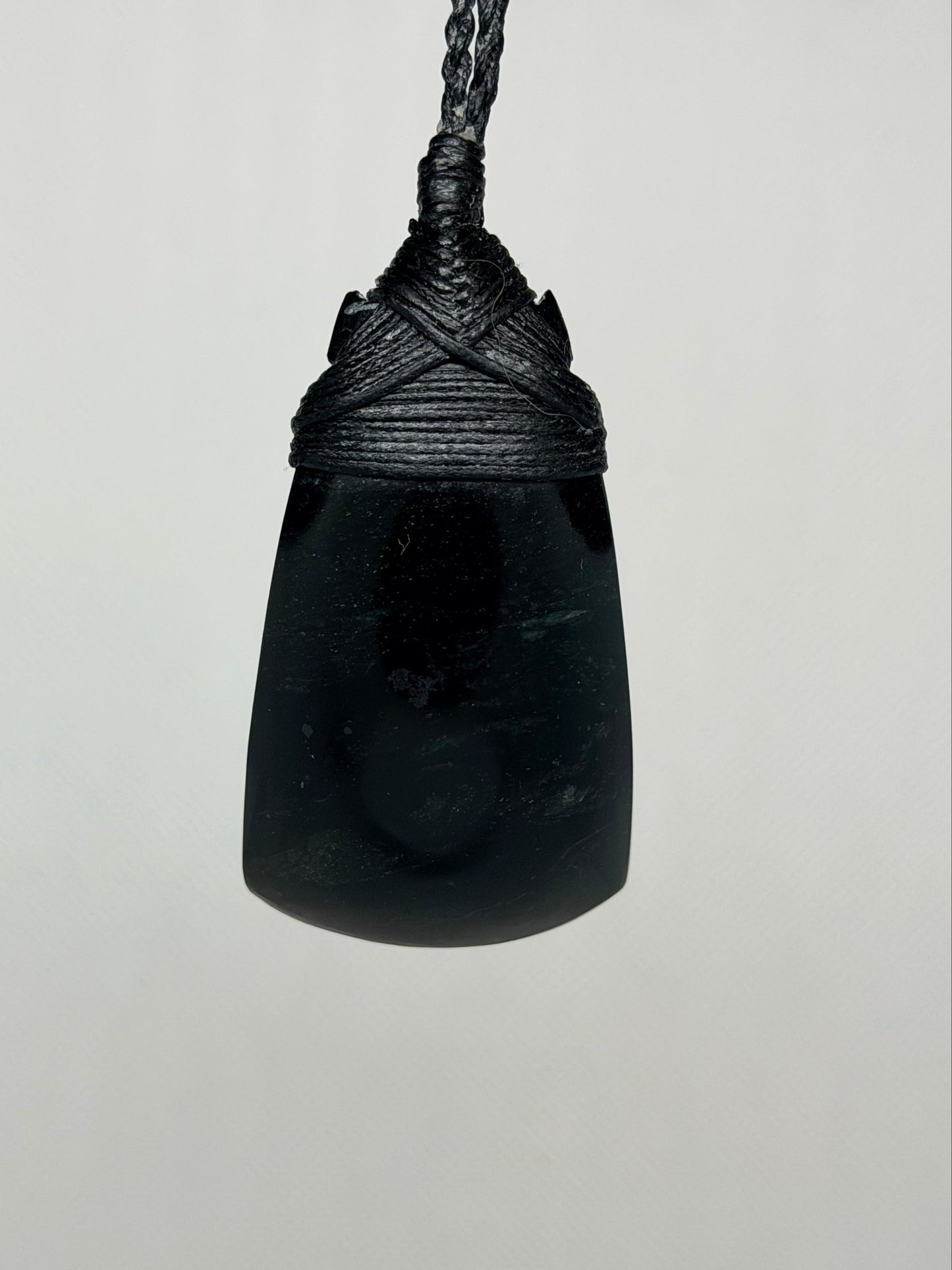 Tangiwai Black Serpentine Curved Toki (Adze)- carved by Hemi
