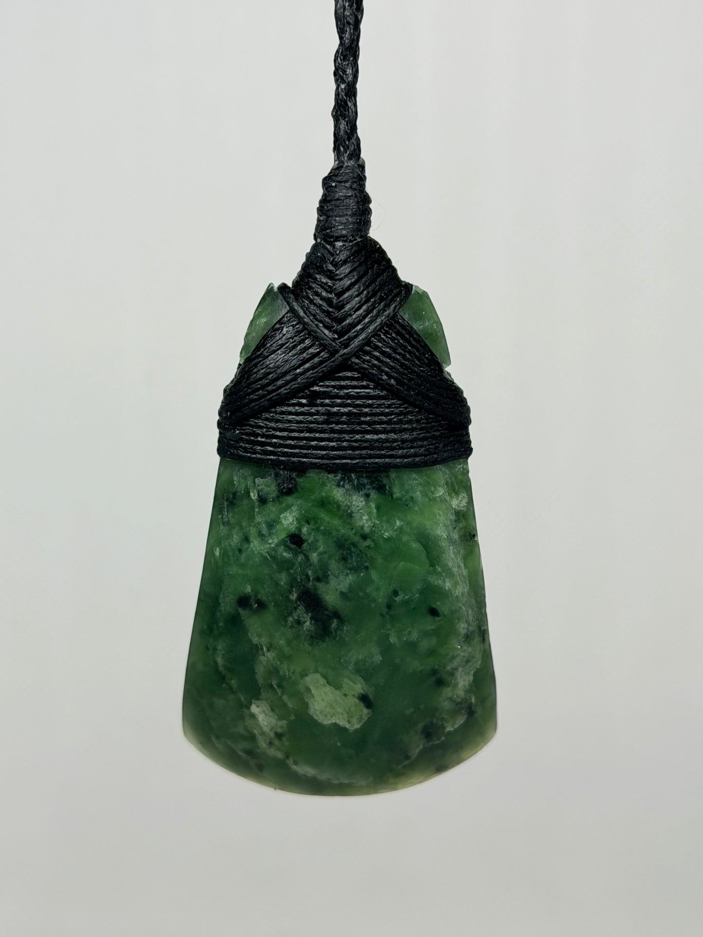 Curved Hapopo Pounamu Toki (Adze)-carving by Hemi Smith