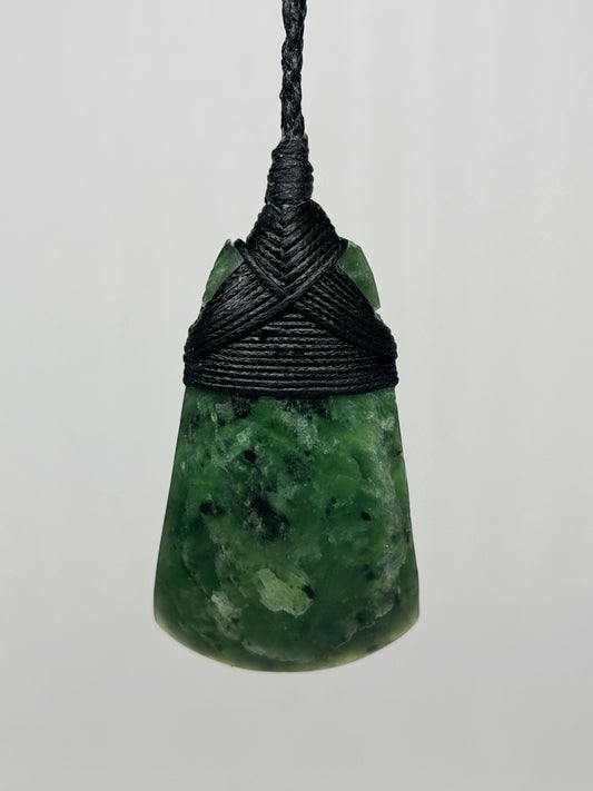 Curved Hapopo Pounamu Toki (Adze)-carving by Hemi Smith